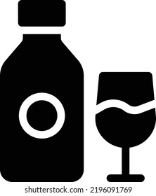 beber ilustración vectorial en un fondo transparente. Símbolos de calidad superior. Iconos vectoriales de glifos para diseño de conceptos y gráficos.