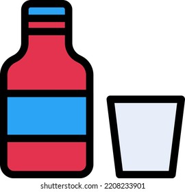 Beber Ilustración vectorial en un fondo transparente.Símbolos de calidad premium.Iconos vectores de trazo para el concepto y el diseño gráfico.