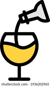icono de color de línea de vector de bebida