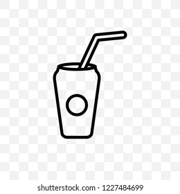 Drink vector linear icon isolated on transparent background, Drink transparency concept can be used for web and mobile