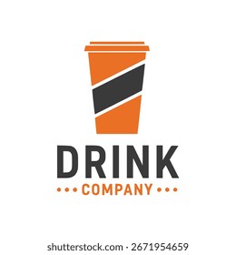 Drink vector logo template illustration