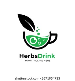 Drink vector logo template illustration