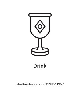 Ilustración de diseño de iconos de esquema vector de bebida. Símbolo de Pascua sobre fondo blanco archivo EPS 10