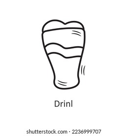 Drink vector outline Icon Design illustration. New Year Symbol on White background EPS 10 File