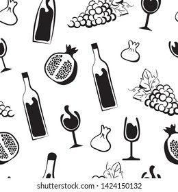 drink vector seamless pattern. Concept for menu, web design, print, invitation, cards