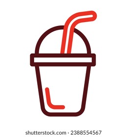 Drink Vector Thick Line Two Color Icons For Personal And Commercial Use.
