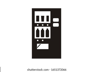 Getränke-Automat. Einfache Symbol auf Schwarz-Weiß