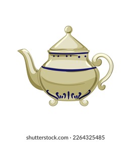 drink vintage teapot cartoon. drink vintage teapot sign. isolated symbol vector illustration