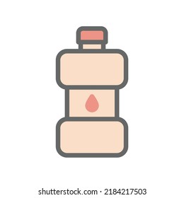 Drink water bottle icon in colorful filled style