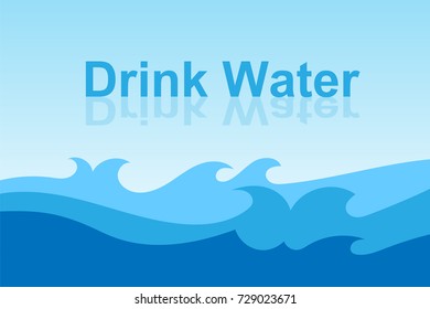 drink water concept, package vector illustration