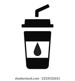 drink water mug cup icon vector set in isolated white background