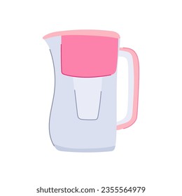 drink water pitcher cartoon. jug mineral, healthy fresh, jar clean drink water pitcher sign. isolated symbol vector illustration
