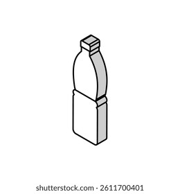 drink water plastic bottle isometric icon vector. drink water plastic bottle sign. isolated symbol illustration