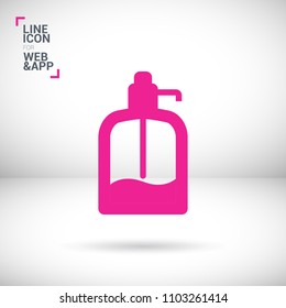 Drink water pump minimal vector icon. Pump dispenser flat line icon for websites and mobile minimalistic flat design.
