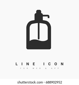 Drink water pump minimal vector icon. Pump dispenser flat line icon for websites and mobile minimalistic flat design.