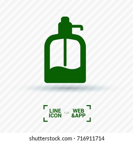 Drink water pump minimal vector icon. Pump dispenser flat line icon for websites and mobile minimalistic flat design.
