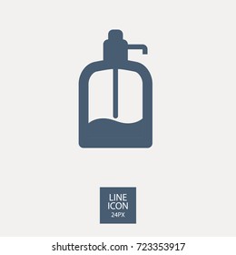 Drink water pump minimal vector icon. Pump dispenser flat line icon for websites and mobile minimalistic flat design.