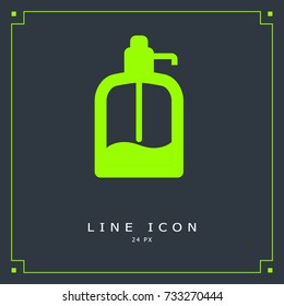Drink water pump minimal vector icon. Pump dispenser flat line icon for websites and mobile minimalistic flat design.