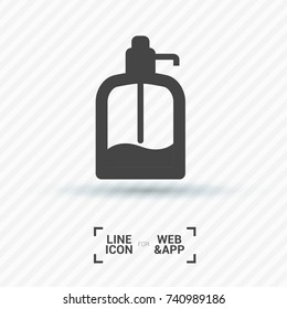 Drink water pump minimal vector icon. Pump dispenser flat line icon for websites and mobile minimalistic flat design.