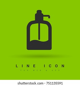 Drink water pump minimal vector icon. Pump dispenser flat line icon for websites and mobile minimalistic flat design.