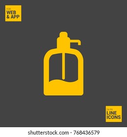 Drink water pump minimal vector icon. Pump dispenser flat line icon for websites and mobile minimalistic flat design.