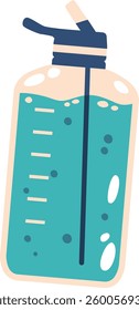 Drink water shaker bottle vector illustration