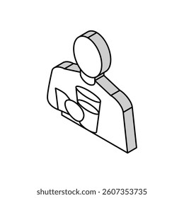 drink water, thirst isometric icon vector. drink water, thirst sign. isolated symbol illustration