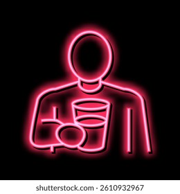 drink water, thirst neon light sign vector. drink water, thirst illustration
