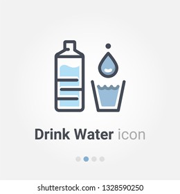 drink water vector icon