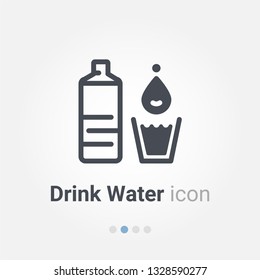 drink water vector icon