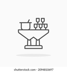 Drink Wedding icon. Editable Stroke and pixel perfect. Outline style. Vector illustration. Enjoy this icon for your project.