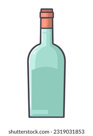 drink wine bottle symbolizes elegance icon isolated