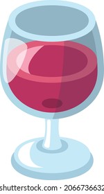 Drink in a wine glass (red wine)
