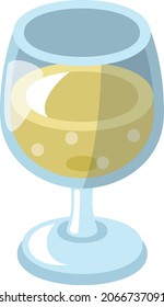 Drink in a wine glass (sparkling wine)