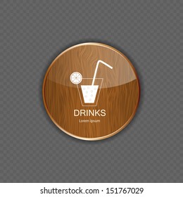 Drink wood application icons