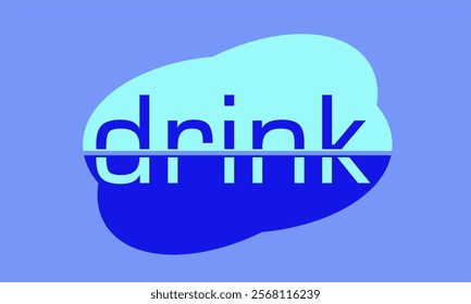 Drink writing vector for promotion of drinks or drinking places