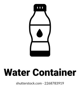 Agua potable Vector Icono de fácil modificación

