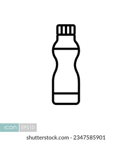 Drinkable yoghurt bottle vector icon. Dairy product sign. Graph symbol for cooking web site and apps design, logo, app, UI