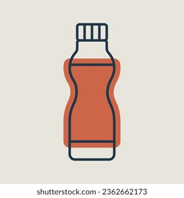 Drinkable yoghurt bottle vector icon. Dairy product sign. Graph symbol for cooking web site and apps design, logo, app, UI