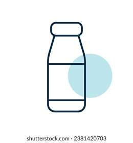 Drinkable yoghurt bottle vector icon. Dairy product sign. Graph symbol for cooking web site and apps design, logo, app, UI