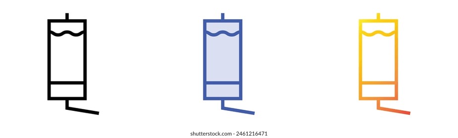 drinker icon. Linear, Blue Fill and Gradient Style Design Isolated On White Background