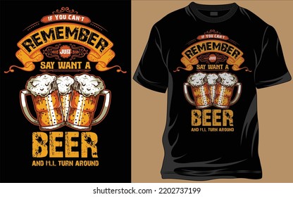 Drinking beer t shirt design vector Art