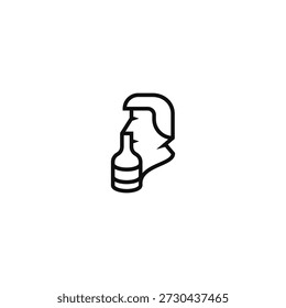 Drinking beverage from bottle logo.