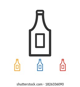
drinking bottle icon with outline style. drink theme