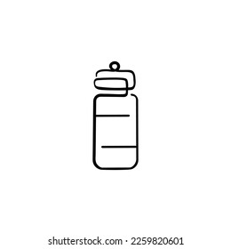 Drinking Bottle Line Style Icon Design