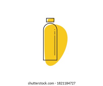 drinking bottles Icon on white background in vector illustration