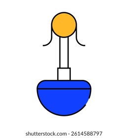 drinking bowl for cat line icon vector. drinking bowl for cat sign. isolated symbol illustration