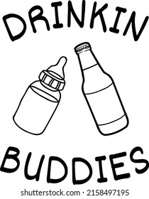 Drinking buddies, Beer Svg Design, Vector File, Milk svg design svg