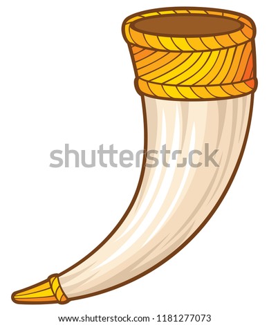 drinking bull horn vector illustration 