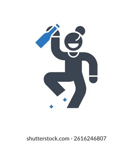 Drinking Celebration Icon On White Background